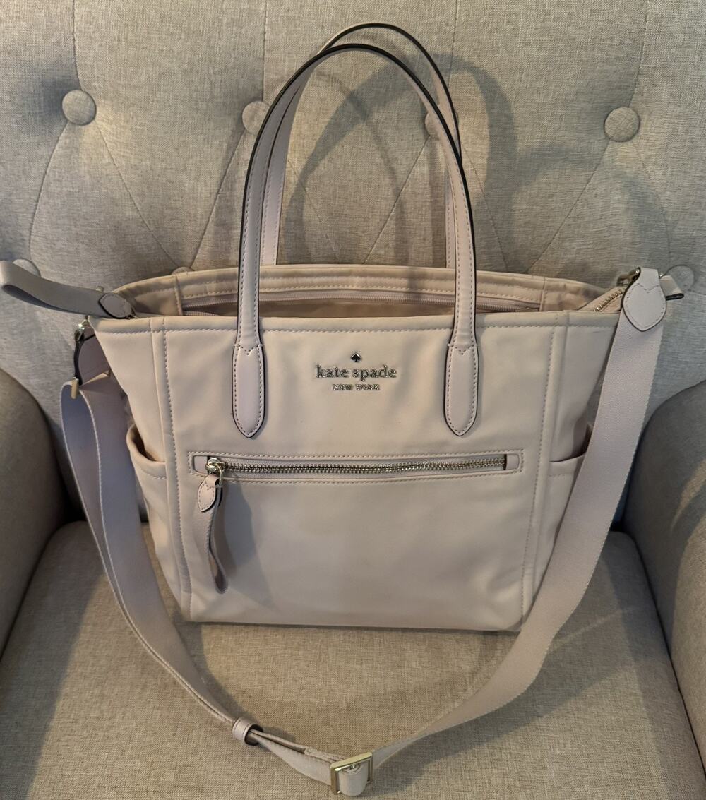 New Kate Spade Chelsea Nylon Medium Satchel Tote Crossbody Pink $299 Msrp
